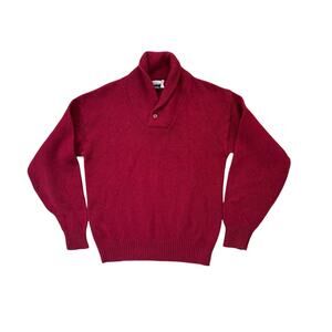 Vintage 70s 80s Fieldmaster Wool Men's L Tall Men's Grandpa Sweater Red Gorpcore